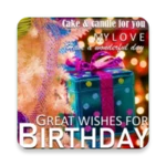 happy birthday wishes messages android application logo